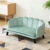 Dog sofa, pet bed, with four wooden legs, structurally stable