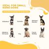 24"H Foldable Dog Gate, 3 Panels Freestanding Pet Gate Barriers Indoor with Support Feet, Puppy Fence for Small Dogs, White