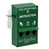 Dog Poop Bag Dispenser with Hand Wash Bottle, Lockable Outdoor Dog Waste Bag Holder with 600 Waste Bags, Stake, Pole