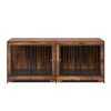 75" Dog Crate Furniture for 2 Dogs, Extra Large Double Dog Crate Furniture Large Breed with Divider & Double Doors