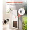 Pet Door, Large, with Double Magnetic Flaps and Metal Frame, Strong and Weatherproof Dog Door for Interior and Exterior Doors, Easy to Install