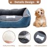 Small Dog Bed with Anti-slip Bottom, Cat Bed with Removable Washable Cover, Plush Pet Bed for Dogs and Cats, Cute Dog Pillow Bed