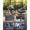 Dog Bike Trailer, Supports up to 88 lbs, 2-in-1 Pet Stroller Cart Bicycle Carrier for Small & Large Dogs, Easy Folding Frame with Quick Release Wheel