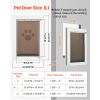 Pet Door, Large, with Double Magnetic Flaps and Metal Frame, Strong and Weatherproof Dog Door for Interior and Exterior Doors, Easy to Install