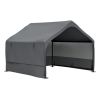 Extra Large Outdoor Dog House Tent with 3-Sided Mesh Windows, Breathable Sun Rain Cover Pet Shelter with Canopy and Ground Stakes for Dogs, Cats
