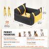 Dog Car Seat, Waterproof Dog Booster Seat for Car with Side Handles and A Storage Pocket, Clip-On Safety Leash and PP Cotton Filling