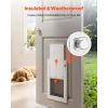 Pet Door, Medium, with Double Magnetic Flaps and Metal Frame, Strong and Weatherproof Dog Door for Interior and Exterior Doors, Easy to Install
