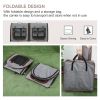 39" Portable Twin Compartment Show House Cat Cage/Condo, Soft-Sided Pet kennel, Dual Compartment, Soft Cushions & Storage Bag, Gray